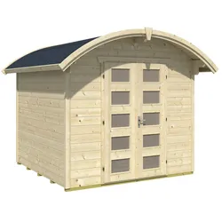 Gartenhaus SKANHOLZ "Delft", beige (natur), Fußboden im Gartenhaus, Holz, Gartenhäuser
