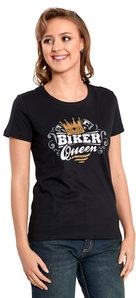 Biker Queen Damen T-Shirt schwarz M