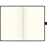 Brunnen Notizbuch KOMPAGNON ca. DIN A5 punktraster, schwarz Hardcover 192, davon 16 zum Heraustrennen Seiten