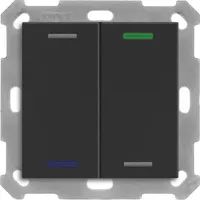MDT KNX Taster Light 55 2-fach RGBW, Temperatursensor, Neutral