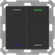 MDT KNX Taster Light 55 2-fach RGBW, Temperatursensor, Neutral