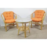 Rattani Rattanstuhl Rattansessel Rattangarnitur Rattangruppe Bahama honig