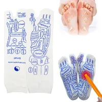 2 Paar Reflexzonen-Socken, Fußreflexzonen Socken mit Acupressure Tool, Reflexology Socks, Acupressure Reflexology Foot Massage Socks, Reflexzonenmassagesocken für Fuß-Reflexzonen-Massage (S)
