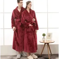 Unisex-bademantel – Größe Xl – Frottee-baumwolle – Rot – Spa-komfort