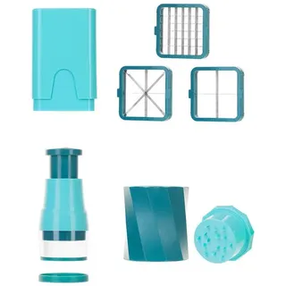 Genius Gemüseschneider Nicer Dicer Minis Kombi-Set 13tlg. Küchenhelfer, Multischneider, Multihacker, Spiralschneider