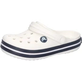 Crocs Crocband Clog Weiß/Marineblau, Größe 46, Weiß Marineblau, 29/30 EU