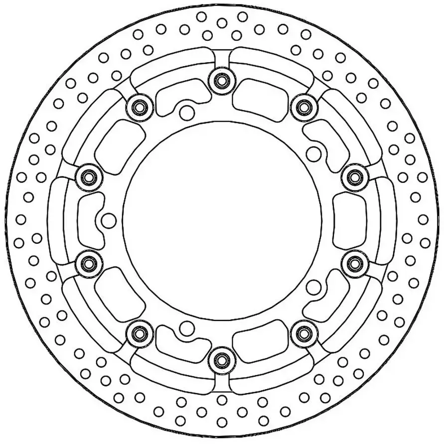 Moto-master Halo Kawasaki 116095 Vordere Bremsscheibe - One Size