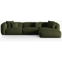 Micadoni Ecksofa Martina, 3-Sitzer grün