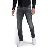 G-Star RAW Jeans - Schwarz - Herren 3301 Slim Fit mit Knopfleiste,