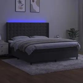 vidaXL Boxspringbett 180 x 200 cm Grau