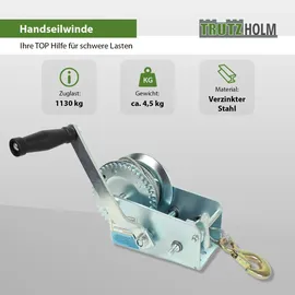 Trutzholm Seilwinde Stahl 10 m silberfarben
