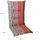 GO-DE Hochlehnerauflage 120 x 50 x 7 cm rot 4-tlg.