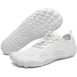 SAGUARO Smart I (flexible Sohle, breite Zehenbox) weiss Barfußschuh weiß 41 EU