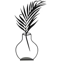 Evila Originals, Flowerpot- TNL1165, Schwarz, Dekofiguren, 100% Metall (Dicke: 1