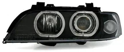 Kristallscheinwerfer für BMW E39 mit LED-Ringen (1995–2000) – schwarz