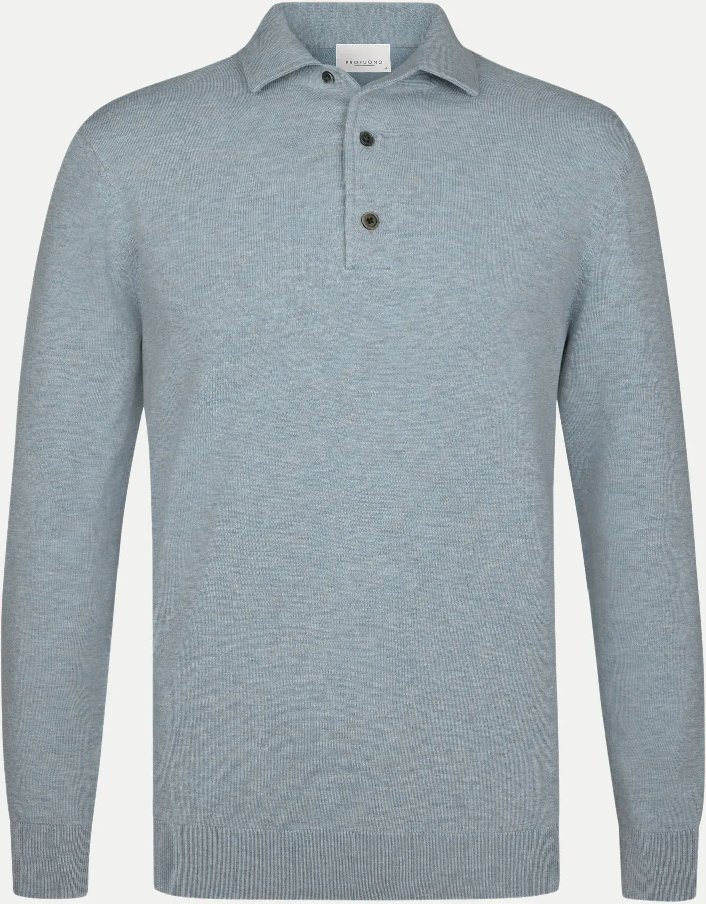 Langarm Poloshirt Blau M