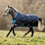 Horseware Amigo Bravo 12 50g Turnout Regendecke Navy/Turquoise, Deckengröße:140 cm / 6 ́3