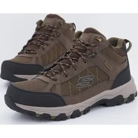 SKECHERS Selmen Melano Trekking Shoes, Chocolate Leather W/Mesh, 45