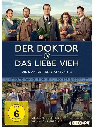 Der Doktor und das liebe Vieh - Die kompletten Staffeln 1+2. Fanedition inkl. Booklet & Poster LTD.  [4 DVDs]