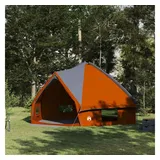 vidaXL Teepee Zelt für 10 Personen Grau/Orange
