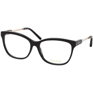 Escada VESD28 0700 Damen Brille Brillenfassung Brillengestell Schwarz Gold 56-15