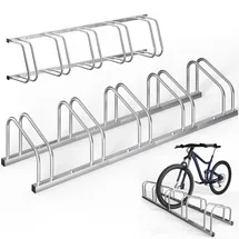 monzana Fahrradständer für 5 Fahrräder silber