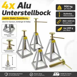 BITUXX Unterstellbock Aluminium 900 kg silberfarben