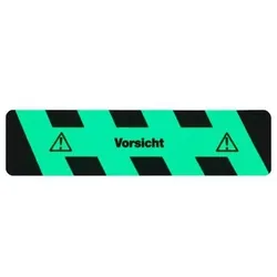 m2-AntirutschbelagTM, nachleuchtend SG, "Vorsicht"
