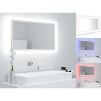 VidaXL LED-Badspiegel Weiß 80x8,5x37 cm Spanplatte
