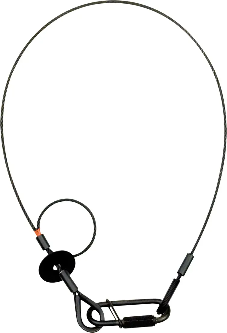 Saveking Safety Cable 3 mm - BGV-C1 WLL: 20 kg - 60 cm - Schwarz