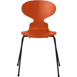 Fritz Hansen - Die Ameise Stuhl, Esche paradise orange gefärbt / Gestell schwarz