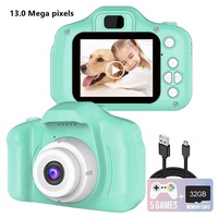 autolock Kinderkamera,HD-Digitalvideokameras(mit 32 GB SD-Karte) Kinderkamera (13.2 MP, WLAN (Wi-Fi), Geburtstagsgeschenke für Jungen im Alter von 3-9 Jahren) grün