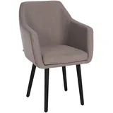 CLP Esszimmerstuhl Utrecht Stoff, mit Holzgestell und Armlehnen beige