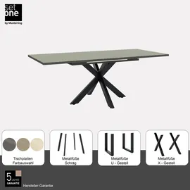 Set One by Musterring Reno 160 x 77 x 90 cm Glas Olivgrün/Schwarz