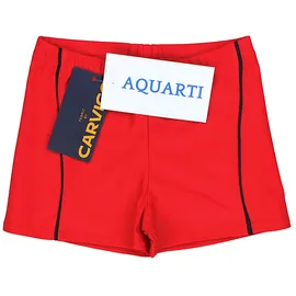 Aquarti Gestreifte Badehose Rot/Schwarz 164