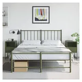 vidaXL Nachttische 2 Stk. Olivgrün 36x39x60,5 cm Stahl
