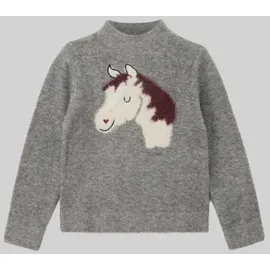 s.Oliver Strickpullover mit flauschigem Pferde-Motiv