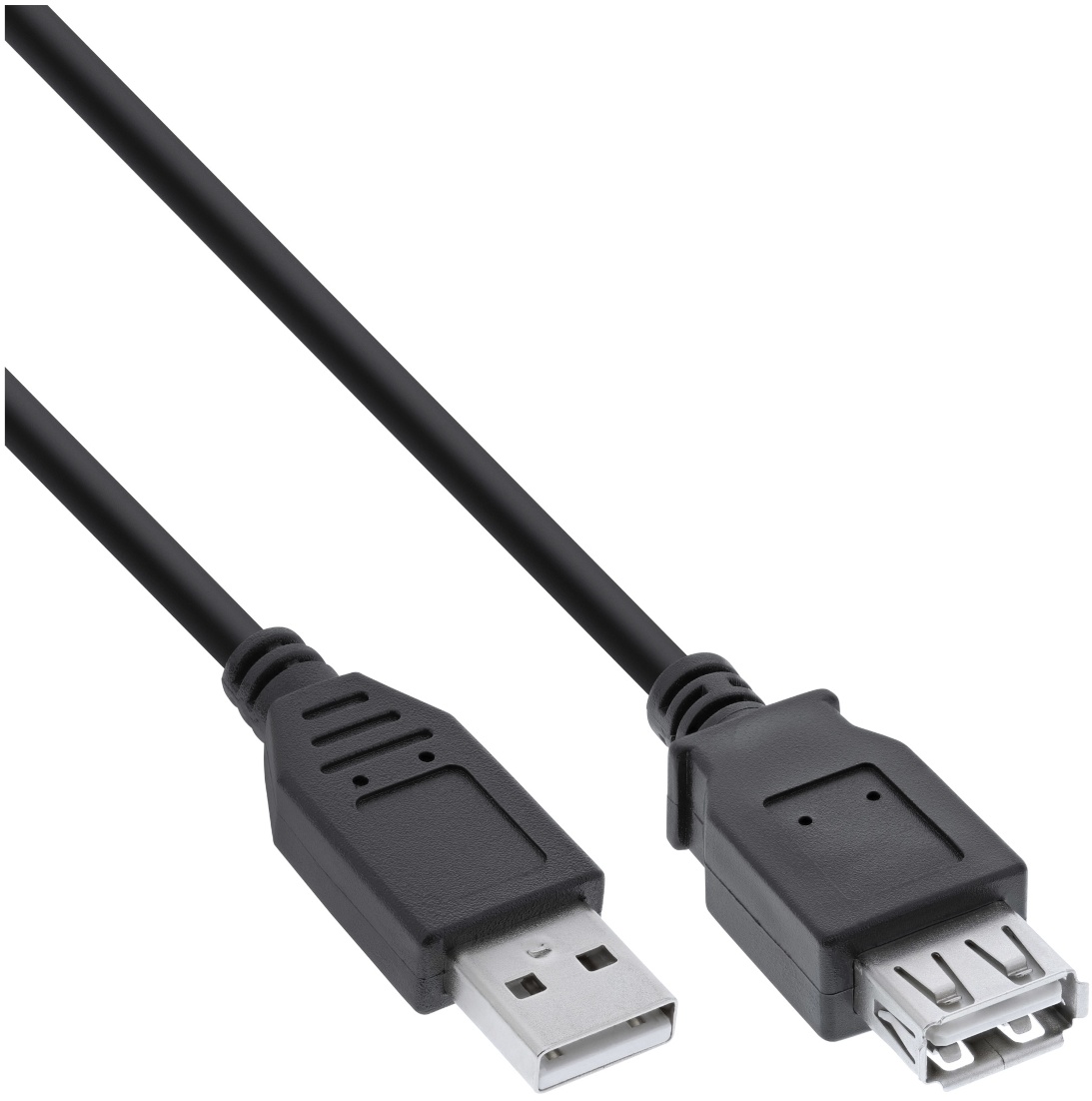 InLine® USB 2.0 Verlängerung, Stecker/Buchse, Typ-A schwarz, 0,5m