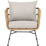 VCM ebuy24 Nina Gartenstuhl mit Auflage Beige