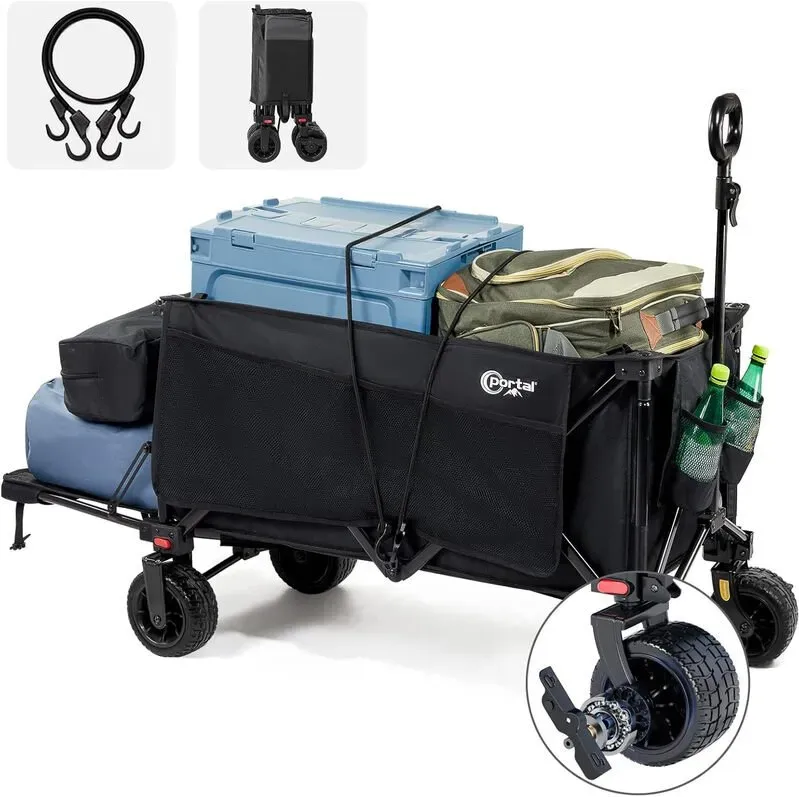 Portal 21813 Klappwagen 300 L, 132 kg Tragkraft, 105 x 54 x 63 cm, 1er-Pack