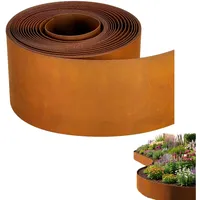 Cortenstahl Rasenkante 10 m x 15 cm: Cortenstahl Beeteinfassung Metall Für Garten – Rasenkante Metall Als Beetumrandung Metall Für Rasen, Wege, Blumenbeet