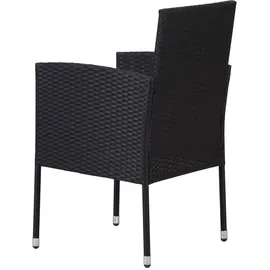 vidaXL Gartenstuhl 56,6 x 67,3 x 27,8 cm schwarz 2 St.