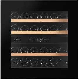Amica Weinkühlschrank, Schwarz, Glas, F, 59x59.5x55.5 cm, Küchengeräte, Küchenelektrogeräte, Kühl- & Gefrierschränke, Weinkühlschränke