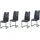 Hti-Living Schwingstuhl DannyP Kunstleder Schwarz 4er Set