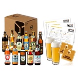 ELBSCHLUCK BIERPAKET Happy Birthday + 2 Gläser + Bierdeckel + Verkostungsbögen Testpaket Bierspezialitäten 10x 0,5L Geschenk Geburtstag inkl. Pfand