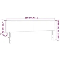 VidaXL LED Kopfteil Grau 160x5x78/88 cm Kunstleder