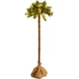 vidaXL Künstliche Palme mit LEDs 210 cm