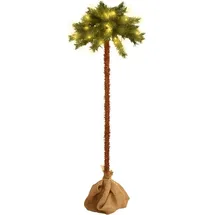 vidaXL Künstliche Palme mit LEDs 210 cm