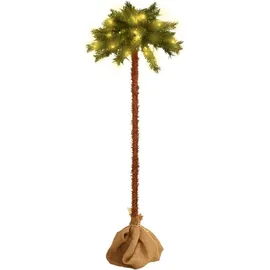 vidaXL Künstliche Palme mit LEDs 210 cm