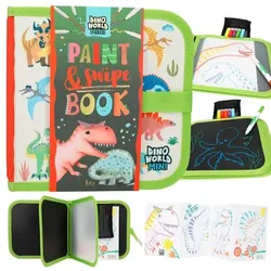 Dino World Paint & Swipe Book